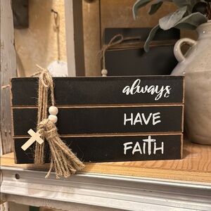 Black Wooden Inspirational Sign